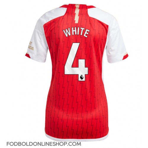 Arsenal Benjamin White #4 Hjemmebanetrøje Dame 2023-24 Kortærmet